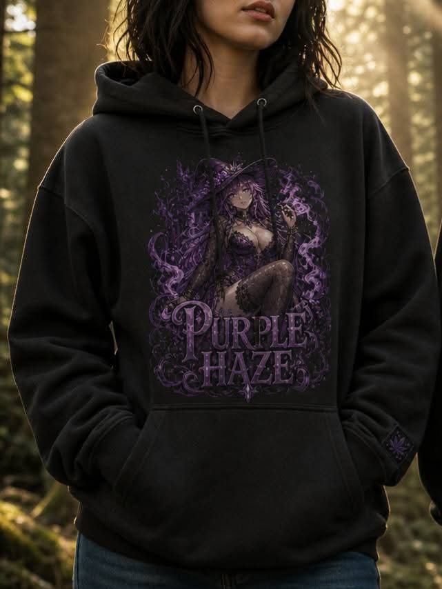 Purple Haze hoodie - on model